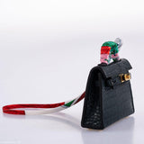 Hermes Micro Kelly Twilly Charm Vert Cyprès Matte Croc Gold Hardware - 2020, Y