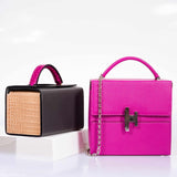 Hermes Minaudière 18 petit h Graphite, Fuchsia, Poussiere Porosus Crocodile & Calf Gold Hardware - 2019