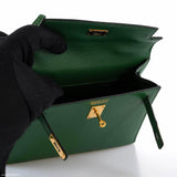 Hermes Mini Kelly 15 Vert Clair Courchevel with Gold Hardware - 1984, N