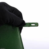 Hermes Mini Kelly 15 Vert Clair Courchevel with Gold Hardware - 1984, N