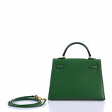 Hermes Mini Kelly 15 Vert Clair Courchevel with Gold Hardware - 1984, N