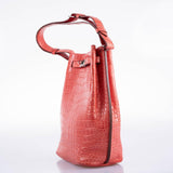 Hermes So Kelly 22 Bougenville Matte Porosus Crocodile Gold Hardware - 2011, O Square