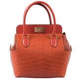 Hermes Toolbox Puzzle 20 Matte Sanguine Niloticus Crocodile & Clemence Permabrass Hardware - Limited 2019, X