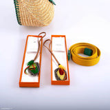 Hermes Wicker Fish Basket Crossbody, Vert Vertigo Swift with Palladium Hardware