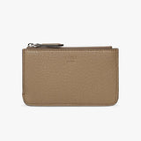 KEY CASE POUCH Beige Leather Pouch