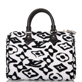 Louis Vuitton x UF Black and White Tufted Monogram Speedy Bandouliere 25