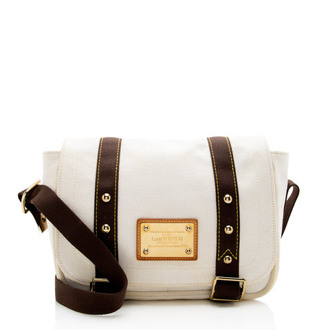 Louis Vuitton Canvas Antigua Besace Messenger Bag (SHF-15804)