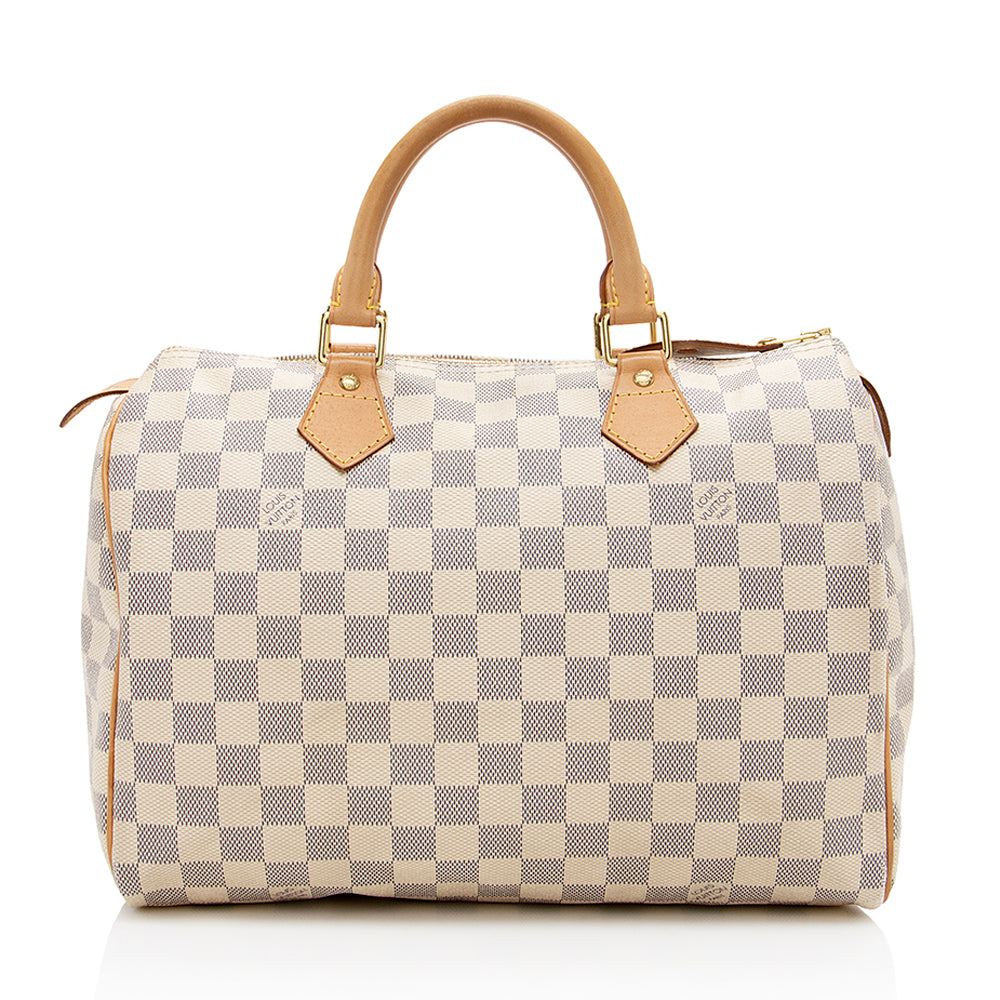 Louis Vuitton Damier Azur Speedy 30 Satchel (SHF-17043)