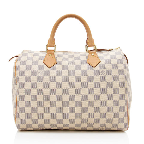 Louis Vuitton Damier Azur Speedy 30 Satchel (SHF-17043)