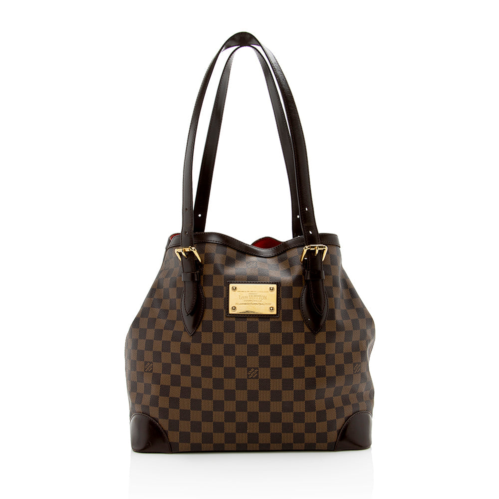 Louis Vuitton Damier Ebene Hampstead GM Tote (SHF-15485)