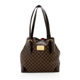 Louis Vuitton Damier Ebene Hampstead GM Tote (SHF-15485)