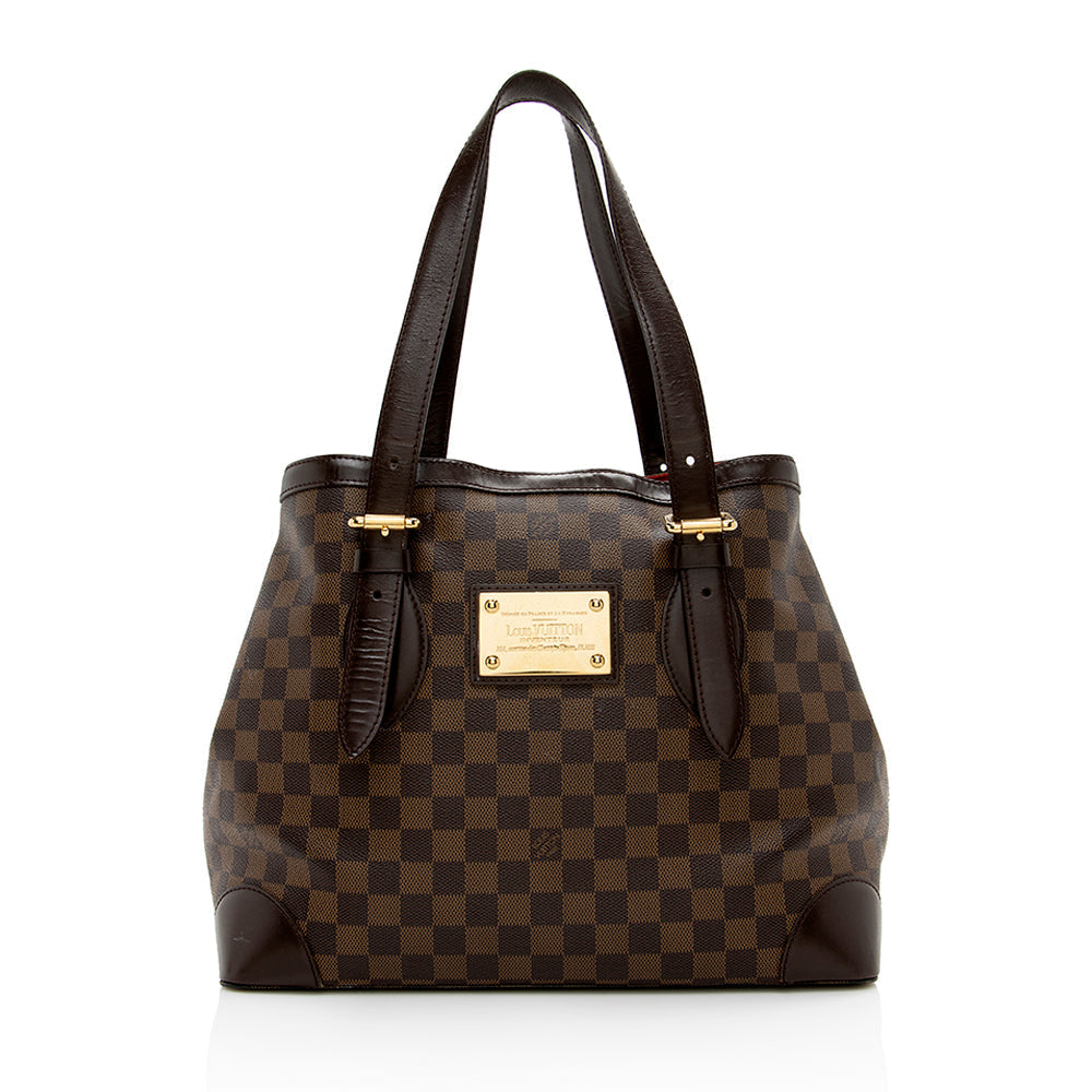 Louis Vuitton Damier Ebene Hampstead MM Tote (SHF-16598)