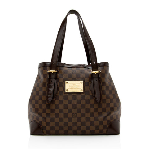 Louis Vuitton Damier Ebene Hampstead MM Tote (SHF-16598)