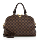 Louis Vuitton Damier Ebene Kensington Bowling Satchel (SHF-17976)