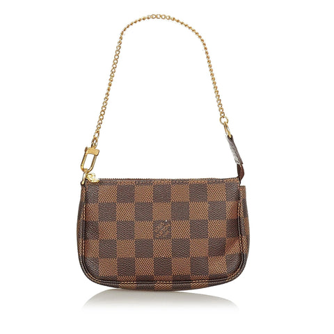 Louis Vuitton Damier Ebene Mini Pochette Accessoires (SHG-27032)