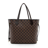 Louis Vuitton Damier Ebene Neverfull MM Tote (SHF-17409)