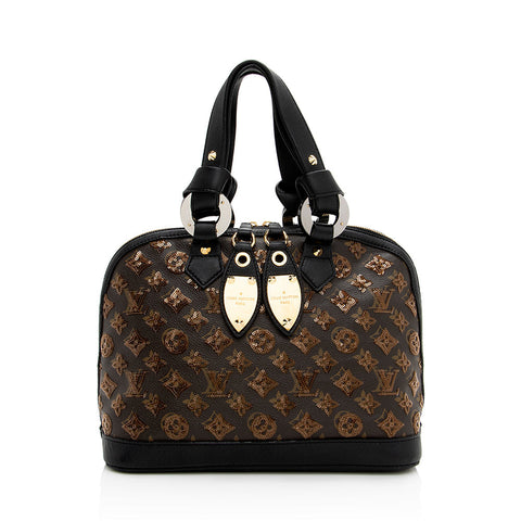 Louis Vuitton Limited Edition Monogram Canvas Monogram Eclipse Alma Satchell (SHF-16662)