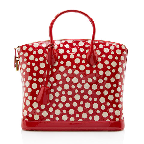 Louis Vuitton Limited Edition Monogram Vernis Dots Infinity Lockit MM Satchel (SHF-15344)