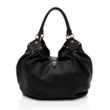 Louis Vuitton Mahina Leather L Hobo (SHF-17445)