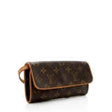 Louis Vuitton Vintage Monogram Canvas Pochette Twin PM Shoulder Bag (SHF-17997)