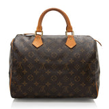 Louis Vuitton Monogram Canvas Speedy 30 Satchel (SHF-17133)
