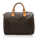 Louis Vuitton Monogram Canvas Speedy 30 Satchel (SHF-17133)