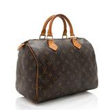 Louis Vuitton Monogram Canvas Speedy 30 Satchel (SHF-17133)