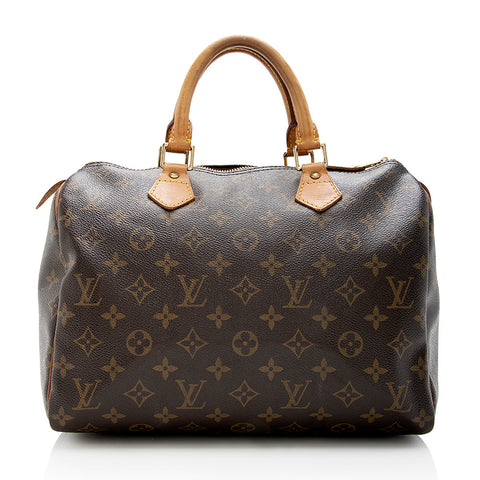 Louis Vuitton Monogram Canvas Speedy 30 Satchel (SHF-17824)