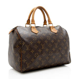 Louis Vuitton Monogram Canvas Speedy 30 Satchel (SHF-17824)