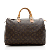 Louis Vuitton Vintage Monogram Canvas Speedy 30 Satchel (SHF-17825)