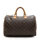 Louis Vuitton Monogram Canvas Speedy 35 Satchel (SHF-16687)