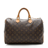 Louis Vuitton Monogram Canvas Speedy 35 Satchel (SHF-16687)