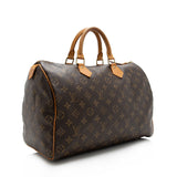 Louis Vuitton Monogram Canvas Speedy 35 Satchel (SHF-16687)