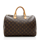Louis Vuitton Monogram Canvas Speedy 35 Satchel (SHF-17836)