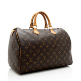 Louis Vuitton Monogram Canvas Speedy 35 Satchel (SHF-17836)