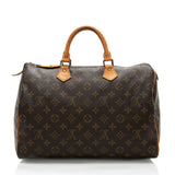 Louis Vuitton Vintage Monogram Canvas Speedy 35 Satchel (SHF-17134)