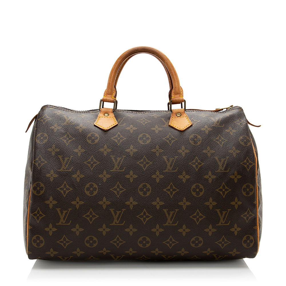 Louis Vuitton Vintage Monogram Canvas Speedy 35 Satchel (SHF-17134)