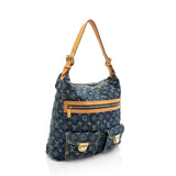 Louis Vuitton Monogram Denim Baggy GM Shoulder Bag (SHF-18206)