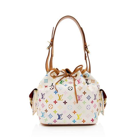 Louis Vuitton Monogram Multicolore Petit Noe Shoulder Bag (SHF-15074)
