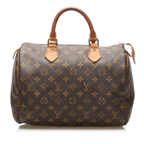 Louis Vuitton Monogram Canvas Speedy 30 Satchel (SHG-13240)