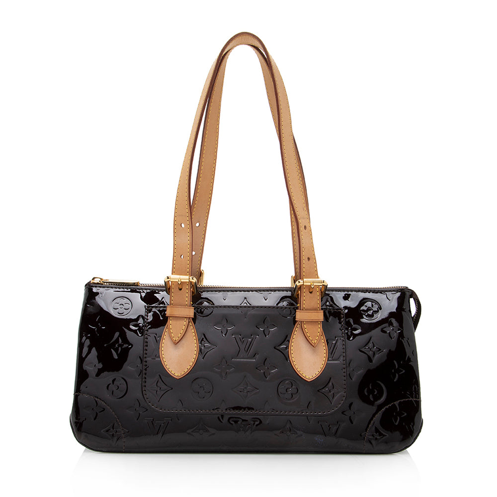 Louis Vuitton Monogram Vernis Rosewood Satchel (SHF-17844)