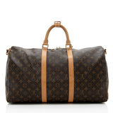 Louis Vuitton Vintage Monogram Canvas Bandouliere Keepall 50 Duffel Bag (SHF-17038)