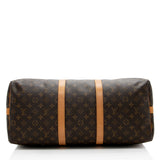 Louis Vuitton Vintage Monogram Canvas Bandouliere Keepall 50 Duffel Bag (SHF-17038)