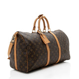 Louis Vuitton Vintage Monogram Canvas Bandouliere Keepall 50 Duffel Bag (SHF-17038)