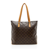 Louis Vuitton Vintage Monogram Canvas Cabas Mezzo Tote (SHF-15447)