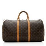 Louis Vuitton Vintage Monogram Canvas Keepall 50 Duffel Bag (SHF-14703)