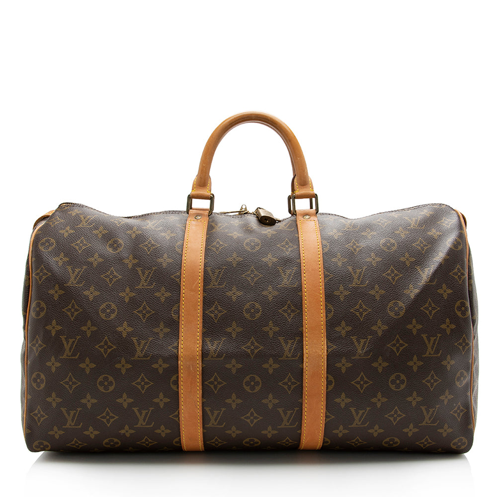 Louis Vuitton Vintage Monogram Canvas Keepall 50 Duffel Bag (SHF-16752)