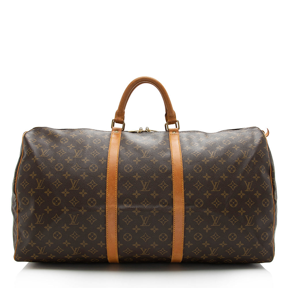 Louis Vuitton Vintage Monogram Canvas Keepall 60 Duffel Bag (SHF-16748)