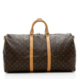 Louis Vuitton Vintage Monogram Canvas Keepall Bandouliere 55 Duffel Bag (SHF-17039)