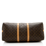 Louis Vuitton Vintage Monogram Canvas Keepall Bandouliere 55 Duffel Bag (SHF-17039)